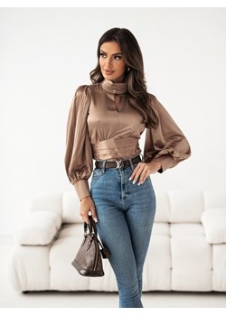 Koszula Jenner Brązowa ze sklepu Lisa Mayo w kategorii Koszule damskie - zdjęcie 171594796