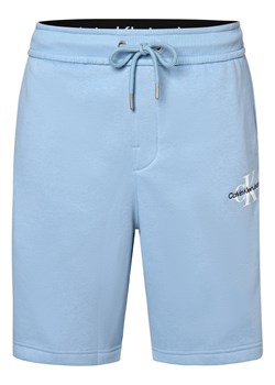 Calvin Klein Jeans Męskie szorty dresowe Mężczyźni jasnoniebieski jednolity ze sklepu vangraaf w kategorii Spodenki męskie - zdjęcie 171595855