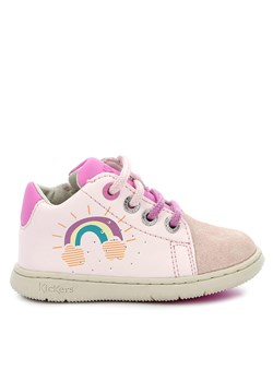 Sneakersy Kickers Kickblace 960510-10-133 Rose Rainbow ze sklepu eobuwie.pl w kategorii Buciki niemowlęce - zdjęcie 171595968