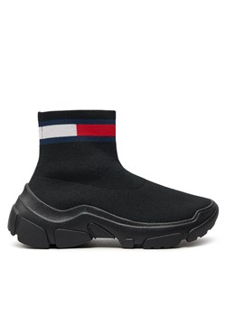 Sneakersy Tommy Jeans Tjw Sock Boot EN0EN02446 Black BDS ze sklepu eobuwie.pl w kategorii Buty sportowe damskie - zdjęcie 171596017