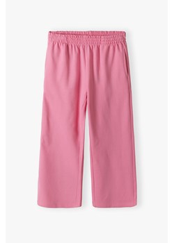 Różowe dzianinowe spodnie dziewczęce Wide Leg - 5.10.15. ze sklepu 5.10.15 w kategorii Spodnie dziewczęce - zdjęcie 171598106