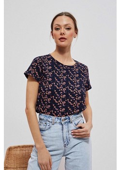 Koszulka damska z drobnym kwiatowym printem ze sklepu 5.10.15 w kategorii Bluzki damskie - zdjęcie 171598136