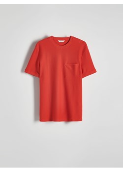 Reserved - Strukturalny t-shirt slim - brązowy ze sklepu Reserved w kategorii T-shirty męskie - zdjęcie 171610349