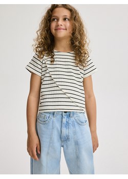 Reserved - Prążkowany t-shirt - wielobarwny ze sklepu Reserved w kategorii Bluzki dziewczęce - zdjęcie 171610395