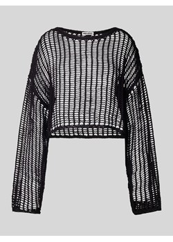 Sweter krótki z dzianiny z ażurowym wzorem ze sklepu Peek&Cloppenburg  w kategorii Swetry damskie - zdjęcie 171611098