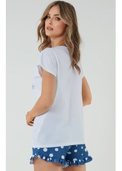 Piżama damska z krótkim rękawem i krótką nogawką niebieska Raba, Kolor biało-niebieski, Rozmiar S, Italian Fashion - id: 185236 - marki Italian Fashion - 171611369 Piżama damska z krótkim rękawem i krótką nogawką niebieska Raba, Kolor biało-niebieski, Rozmiar S, Italian Fashion ze sklepu Intymna w kategorii Piżamy damskie - zdjęcie 171611369