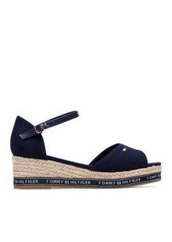 Tommy Hilfiger Espadryle Rope Wedge Sandal T3A2-31056-0048 S Granatowy ze sklepu MODIVO w kategorii Espadryle damskie - zdjęcie 171611505