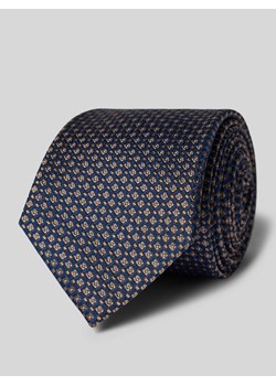 Krawat jedwabny o klasycznym fasonie z drobnym wzorem (6,5 cm) ze sklepu Peek&Cloppenburg  w kategorii Krawaty - zdjęcie 171689419