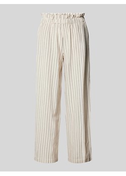 Spodnie materiałowe z wysokim stanem i wzorem w paski model ‘PRISILLA’ ze sklepu Peek&Cloppenburg  w kategorii Spodnie damskie - zdjęcie 171689537