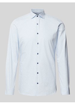 Koszula biznesowa o kroju super slim fit ze wzorem na całej powierzchni ze sklepu Peek&Cloppenburg  w kategorii Koszule męskie - zdjęcie 171689786