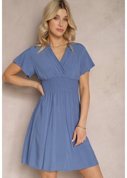 Granatowa Sukienka z Wiskozy Jadith ze sklepu Renee odzież w kategorii Sukienki - zdjęcie 171691735