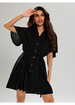 Sinsay - Sukienka mini koszulowa - czarny ze sklepu Sinsay w kategorii Sukienki - zdjęcie 171693425