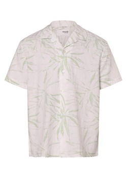 Selected Koszula męska z zawartością lnu - SLHRelaxnew lines Mężczyźni Regular Fit Bawełna biały nadruk ze sklepu vangraaf w kategorii Koszule męskie - zdjęcie 171693725