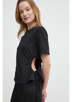 Sisley t-shirt damski kolor czarny ze sklepu ANSWEAR.com w kategorii Bluzki damskie - zdjęcie 171694796