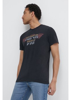 Superdry t-shirt bawełniany męski kolor czarny z nadrukiem ze sklepu ANSWEAR.com w kategorii T-shirty męskie - zdjęcie 171694998