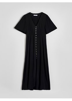 Reserved - Sukienka z wiskozy - czarny ze sklepu Reserved w kategorii Sukienki - zdjęcie 171697005