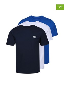 DKNY Koszulki (3 szt.) w kolorze granatowo-biało-niebieskim ze sklepu Limango Polska w kategorii T-shirty męskie - zdjęcie 171699185
