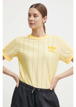 adidas Originals t-shirt damski kolor żółty IT9869 ze sklepu ANSWEAR.com w kategorii Bluzki damskie - zdjęcie 171701497