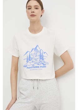 The North Face t-shirt bawełniany damski kolor beżowy NF0A87E0QLI1 ze sklepu ANSWEAR.com w kategorii Bluzki damskie - zdjęcie 171701516
