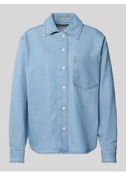 Bluzka koszulowa z tkaniny stylizowanej na denim ze sklepu Peek&Cloppenburg  w kategorii Koszule damskie - zdjęcie 171702858