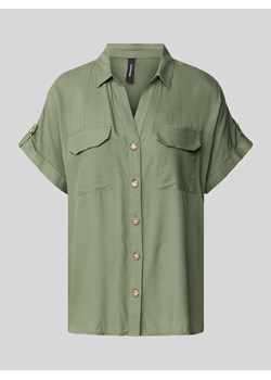 Bluzka koszulowa z listwą guzikową model ‘BUMPY’ ze sklepu Peek&Cloppenburg  w kategorii Koszule damskie - zdjęcie 171702998