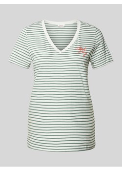 T-shirt ze wzorem w paski model ‘Stitch’ ze sklepu Peek&Cloppenburg  w kategorii Bluzki damskie - zdjęcie 171703085