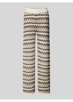 Spodnie z wysokim stanem i wzorem na całej powierzchni model ‘EMBER’ ze sklepu Peek&Cloppenburg  w kategorii Spodnie damskie - zdjęcie 171703136