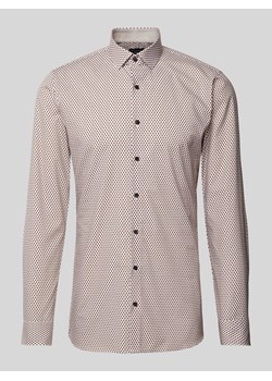 Koszula biznesowa o kroju super slim fit ze wzorem na całej powierzchni ze sklepu Peek&Cloppenburg  w kategorii Koszule męskie - zdjęcie 171703206