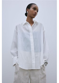 H & M - Kreszowana koszula bawełniana - Biały ze sklepu H&M w kategorii Koszule damskie - zdjęcie 171703625