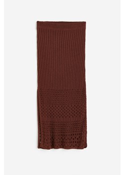 H & M - Spódnica z ażurowej dzianiny - Brązowy ze sklepu H&M w kategorii Spódnice - zdjęcie 171703656