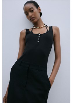 H & M - Koszulka w prążki - Czarny ze sklepu H&M w kategorii Bluzki damskie - zdjęcie 171703665