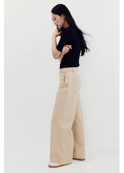 H & M - Spodnie z kantami - Beżowy ze sklepu H&M w kategorii Spodnie damskie - zdjęcie 171703675