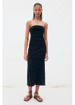 H & M - Sukienka bandeau w prążki - Czarny ze sklepu H&M w kategorii Sukienki - zdjęcie 171703685