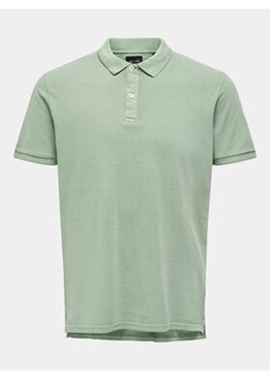 Only & Sons Polo Travis 22021769 Zielony Slim Fit ze sklepu MODIVO w kategorii T-shirty męskie - zdjęcie 171707175