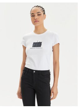 Armani Exchange T-Shirt 3DYT51 YJETZ 1000 Biały Regular Fit ze sklepu MODIVO w kategorii Bluzki damskie - zdjęcie 171707196