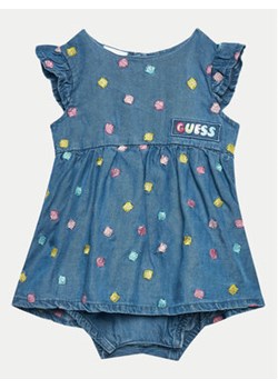 Guess Sukienka codzienna S4GG17 WFBS0 Granatowy Regular Fit ze sklepu MODIVO w kategorii Sukienki niemowlęce - zdjęcie 171707455