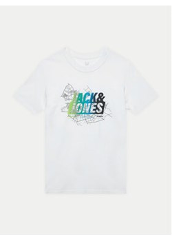 Jack&Jones Junior T-Shirt Map Summer 12257988 Biały Regular Fit ze sklepu MODIVO w kategorii T-shirty chłopięce - zdjęcie 171707478