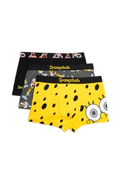 Cropp - 3 pack bokserek Spongebob - czarny ze sklepu Cropp w kategorii Majtki męskie - zdjęcie 171708899