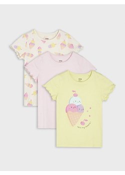 Sinsay - Koszulki 3 pack - wielobarwny ze sklepu Sinsay w kategorii Bluzki dziewczęce - zdjęcie 171709736