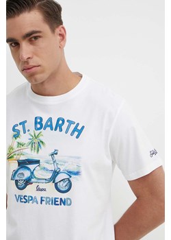MC2 Saint Barth t-shirt bawełniany męski kolor niebieski z nadrukiem ze sklepu ANSWEAR.com w kategorii T-shirty męskie - zdjęcie 171709987