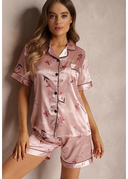Różowy Komplet Piżamowy Pronaea ze sklepu Renee odzież w kategorii Piżamy damskie - zdjęcie 171709997
