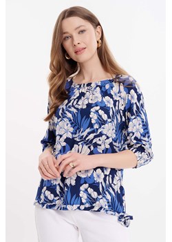 Bluzka damska z rękawem 3/4 z nadrukiem tropic ze sklepu 5.10.15 w kategorii Bluzki damskie - zdjęcie 171710069