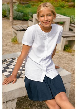 Biała elegancka koszula dla dziewczynki - krótki rękaw ze sklepu 5.10.15 w kategorii Bluzki dziewczęce - zdjęcie 171710119