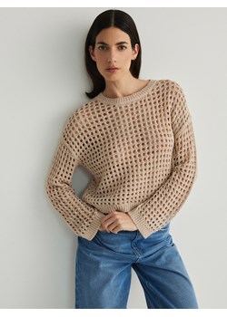Reserved - Ażurowy sweter - beżowy ze sklepu Reserved w kategorii Swetry damskie - zdjęcie 171710457