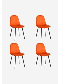 H & M - Zestaw 4 Tapicerowanych Krzeseł - Pomarańczowy ze sklepu H&M w kategorii Krzesła - zdjęcie 171713038