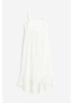 H & M - Krepowana sukienka z wiązanym detalem - Biały ze sklepu H&M w kategorii Sukienki - zdjęcie 171715835
