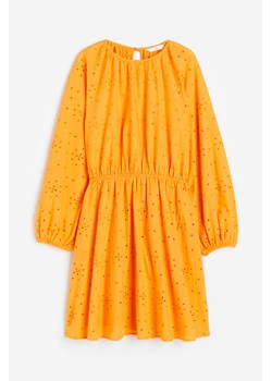 H & M - Sukienka z haftem angielskim - Pomarańczowy ze sklepu H&M w kategorii Sukienki - zdjęcie 171715845