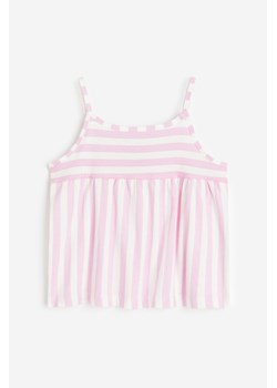 H & M - Bawełniany top na ramiączkach - Różowy ze sklepu H&M w kategorii Bluzki dziewczęce - zdjęcie 171715877