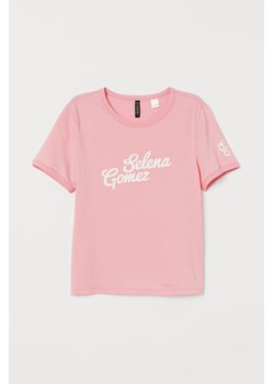 H & M - T-shirt z motywem - Różowy ze sklepu H&M w kategorii Bluzki damskie - zdjęcie 171715889