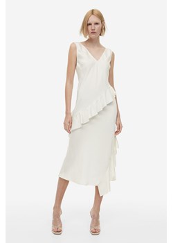 H & M - Sukienka z falbaną - Biały ze sklepu H&M w kategorii Sukienki - zdjęcie 171715945